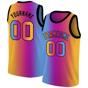 Maillots de basket-ball personnalisés entièrement sublimés avec nom et numéros d'équipe, sans manches, absorbant la transpiration, pour hommes et jeunes - Product Image 4
