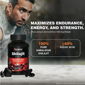 Disfrute de una fuerza y resistencia mejoradas y una energía y potencia de resistencia mejoradas con las cápsulas Himalaya Shilajit - Product Image 6