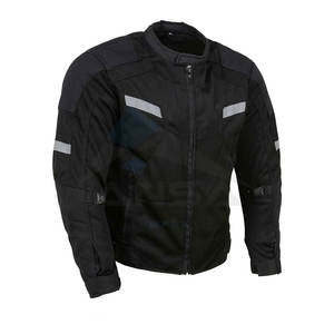 Chaqueta de Motociclista Negra para Todas las Estaciones, Chaqueta de Motociclista de Malla Blindada Protectora para Hombre, Equipo de Motociclismo Negro - Product Image 1