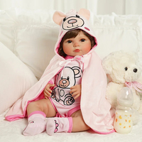 Babeside Ama 20 ''Reborn Baby Doll 20 pouces réaliste en silicone cheveux enracinés à la main poupées en silicone cadeau pour anniversaires enfants jouets