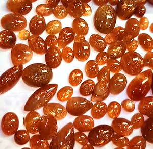 207 Uds piedra solar Natural de alta calidad piedra preciosa naranja suelta 810 Ct lote oval pera Marquesa cabujón forma libre para joyería - Product Image 2