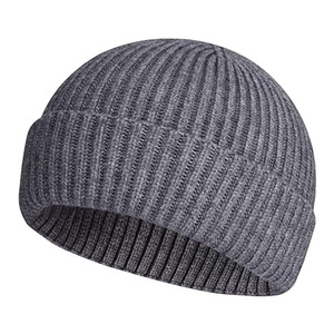 Bonnet en tricot de qualité supérieure Chapeaux d'hiver en acrylique recyclé avec logo personnalisé Chapeaux unis de couleur unie jacquard - Product Image 3