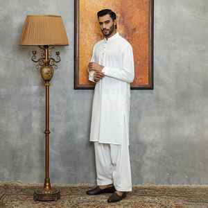 Dernier design traditionnel ethnique afghan musulman, shalwar kameez noir pour homme, ensemble 2 pièces respirant, style col classique, idéal pour les fêtes et l'hiver - Product Image 4