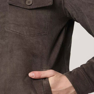 Veste d'hiver en cuir véritable pour homme, couleur unie, daim, col montant, logo sur le devant, style vintage de haute qualité - Product Image 6