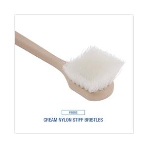Brosse utilitaire Boardwalk de 20 pouces à poils en nylon, couleur beige/crème, design style raclette, pour usage extérieur, nettoyeur en PP rigide pour voiture et vaisselle - Product Image 4