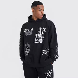Streetwear personnalisé Survêtement Pantalon de survêtement évasé de haute qualité Sweat à capuche unisexe vierge et survêtement empilé Ensemble pour hommes - Product Image 3