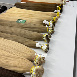 Qualité de luxe Cuticule Alignée Brut Vierge Droite Vendeur de Cheveux en Gros Blonde Couleur Personnalisée 100% Extension de Cheveux Humains en Vrac - Product Image 2