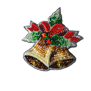 Broches d'arbre de Noël de broderie de perles de rocaille de conception unique Broche de couleur unique avec graine par glowin fashion - Product Image 3