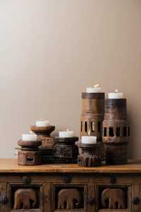 ที่วางเทียนไม้มะม่วงโบราณทำด้วยมือสไตล์คลาสสิกเรียบง่ายที่ดูสะอาดเป็นมิตรต่อสิ่งแวดล้อมที่วางเทียนในบ้านงานแต่งงาน - Product Image 5