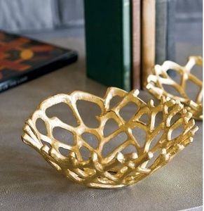 Cuencos de Metal de alta calidad, cuencos decorativos, cuencos de frutas de Metal antiguo dorado, Decoración de mesa para eventos de boda, fila de centros de mesa - Product Image 1