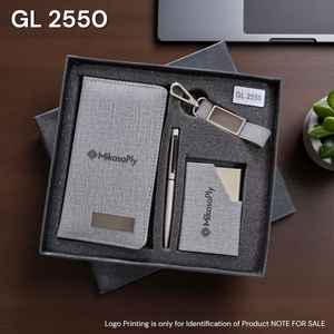 Latest Design 4-in-<b>1</b> Luxury Executive Corporate <b>Gift</b> Set Custom Logo Business Companion Keychain Diary Visiting Card Holder Pen - Product Image 5