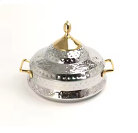Ollas de Metal de Alta Calidad, Diseño Moderno y Lujoso, Acabado Único Ecológico, Servidor de Comida Caliente para Hogar, Hotel y Catering