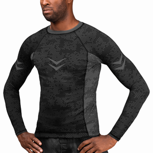 Vente en gros Gardes de compression pour hommes Couleur noire personnalisée à manches longues Protection contre la course à pied jiu jitsu kimono/kimono de jiu jitsu - Product Image 1