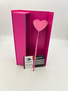 Hot Pink Sparkle Acero inoxidable Micro Scissor Herramienta de extensiones de pestañas en forma de corazón elegante y sostenible con etiqueta privada - Product Image 5