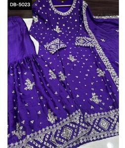 Robes pour femmes vêtements indiens pakistanais pakistanais Salwar kameez robes de soirée pour femmes broderie dentelle bordure Dupatta ensemble - Product Image 1