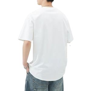 Camiseta de Algodón de Manga Corta para Hombre, Verano 2026, Estilo Americano, Cuello Redondo, Ajuste Holgado, Capa Base Interior de Manga Larga - Product Image 2