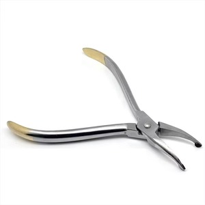 Frazier ống hút nha khoa plier mạ Vàng xử lý thép không gỉ cong tip chỉnh hình răng công cụ cho dụng cụ phẫu thuật - Product Image 4