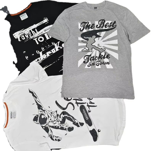 T-shirt en tricot vierge pour homme coupe régulière séchage rapide respirant col rond solide à manches courtes teint en fil lavé 100% coton décontracté - Product Image 1