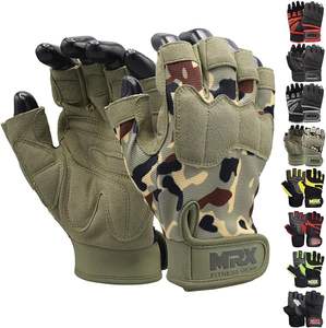 Gants de fitness MRX demi-doigt de qualité supérieure unisexe séchage rapide cuir impression de logo personnalisé accessoires de gymnastique d'entraînement pour hommes - Product Image 1