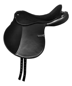 Silla de Montar Occidental de Gamuza Sintética para Salto, Resistente, Tamaño de Asiento Disponible de 14 a 18 Pulgadas - Product Image 1