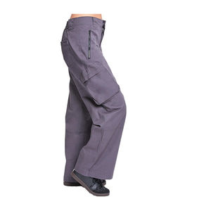 กางเกงคาร์โก้ขายาวแบบผูกเชือกสำหรับผู้ชายกางเกงลำลองผ้าวูลทรงตรงยาวปานกลางระบายอากาศได้ดีกางเกงคาร์โก้แบบผูกเชือก - Product Image 2