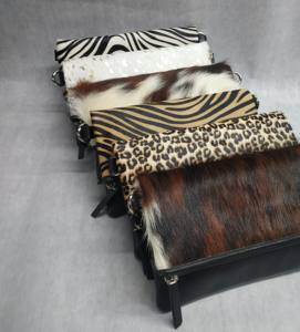 Leopard Hairon Fur Genuine Cow Leather Zipper Sling Shoulder Side <b>Bags</b> RFID Purses Clutch Bulk Vintage Wholesale Crossbody Women - Product Image 6