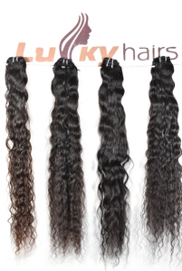 Prix d'usine en gros 100% cheveux humains de temple indien bruts Machine Double trame bouclés donneur unique vague profonde Extensions naturelles - Product Image 4