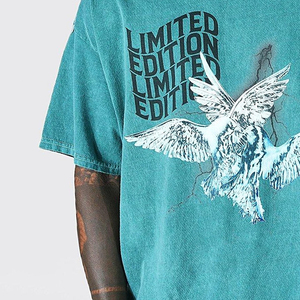 2025 Wholesale Custom Printed Street Style <b>T</b>-<b>shirts</b> for <b>Men</b> 100% Cotton Oversized Drop Shoulder Slim Fit Printed Design - Product Image 5