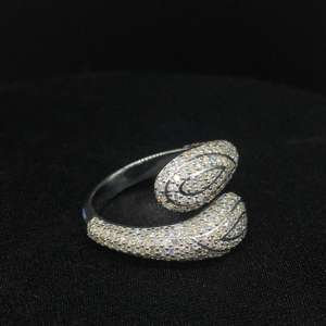 แหวนเพชรชั้นดีสีขาว10Kt พร้อมผ้าพันคอ1.61ct กลมประดับเพชรสำหรับงานแต่งงานวันครบรอบ - Product Image 5