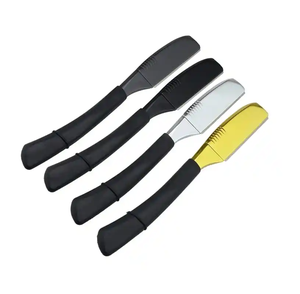 Maquinilla de afeitar de barbero de borde recto de hoja japonesa profesional con logotipo personalizado Mango fijo Maquinilla de afeitar para el cabello y la barba - Product Image 1