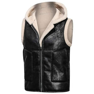 Gilet en cuir personnalisé, nouvelle arrivée, coupe ajustée, cuir de vache véritable, gilet chaud, design tendance - Product Image 2