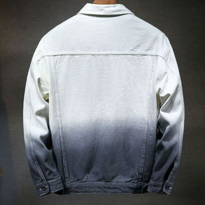 Vente en gros OEM Logo personnalisé Streetwear Grande taille Imprimé Tie Dye Dégradé Printemps Extérieur Jean Délavé Manteau Hommes Veste Denim 2025 - Product Image 2