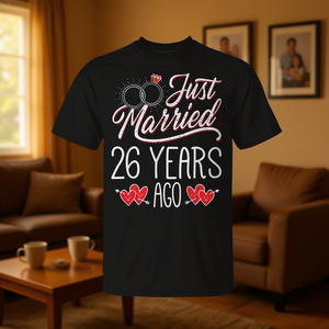 Camiseta para recién casados, 26 años después, regalo de aniversario para pareja, camisetas a juego - Product Image 3
