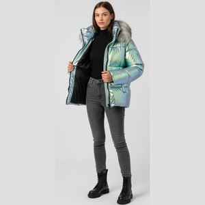 Chaqueta acolchada ligera de invierno para mujer, retención de calor, tejido transpirable, ropa exterior protectora, suministro al por mayor de fábrica - Product Image 3