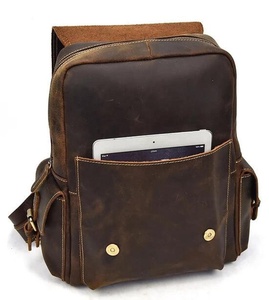 Unisex High Quality Genuine Leather <b>Student</b> Professional Camera <b>Backpack</b> Adventure/Candy OEM FBA Zipper <b>Backpack</b> 20-36L Seven - Product Image 2