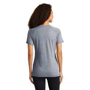 Sport-Tek Tri-Blend Wicking Scoop Neck Raglan Tee Camisetas Mujer PosiCharge Tri-Blend Wicking Scoop Neck Raglan Tee Camiseta - Product Image 2