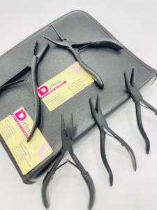 Different Styles Of Matte Black Hair Extension Pliers Stainless Steel Hair Salon Tools 3 Holes Micro <b>Bead</b> Opener & Closer Pliers - Product Image 6