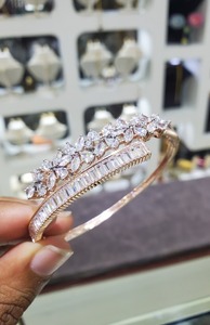 สีขาวเต็มรูปแบบมาร์คีส์ Moissanite เพชรกําไลสวยงามเครื่องประดับที่กําหนดเองเครื่องประดับที่ดีที่สุดของขวัญวันครบรอบสําหรับเธอ - Product Image 5