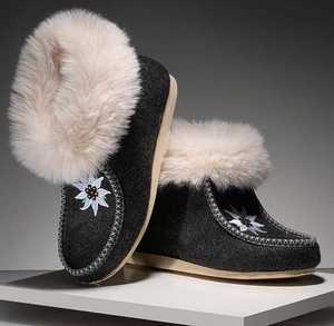 Pantoufles chaudes en feutre pour femmes, pantoufles en feutre pour vous, pantoufles en feutre, pantoufles en feutre de laine - Product Image 1