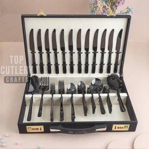 Juego de cubiertos de lujo chapados en oro de 92 piezas para 12 personas, regalo perfecto, juego de cubiertos elegante para bodas - Product Image 5