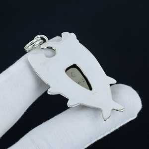 100% naturel Shungite poire coupe pierre précieuse 925 solide pendentif en argent Sterling fait à la main bijoux fins lunette réglage ODM en gros - Product Image 4