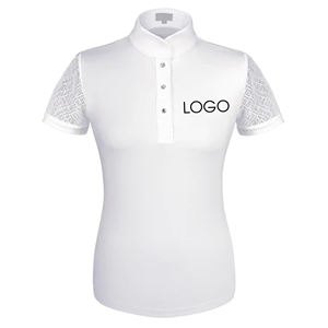 Chemise de spectacle équestre à manches courtes personnalisable pour femme Top du fabricant indien pour les courses de chevaux et les compétitions d'équitation - Product Image 3