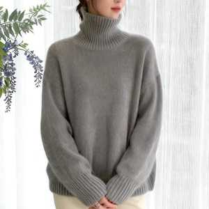 Pull en laine à manches longues pour femme, col rond, tricot torsadé, uni, hiver, automne - Product Image 5