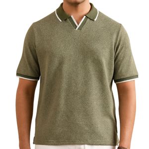 Hombres transpirable 100% algodón logotipo personalizado diseño Atlético elegante al aire libre cómodo Estilo de vida polos - Product Image 1