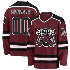 Maillot de hockey sur glace personnalisé, matière polyester de haute qualité, impression sublimée et logo personnalisé, uniforme d'équipe - Product Image 1