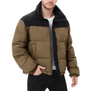 Chaqueta Acolchada Ligera con Cobertura Facial Completa, Resistente al Agua, Estilo Casual Urbano, Tejido de Nailon, Chaquetas para Hombre - Product Image 5