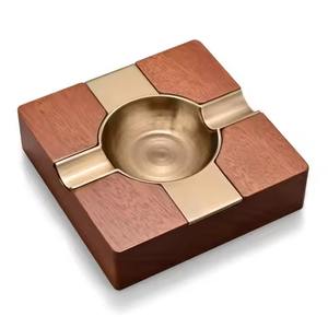 Ceniceros Decorativos de Madera con Forma Cuadrada Vintage para Uso en Interiores o Exteriores - Product Image 4