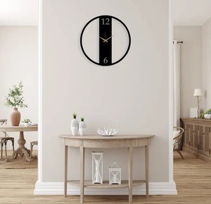 Reloj de pared redondo de Metal negro clásico, diseño moderno atemporal, pieza llamativa, perfecta para cualquier interior del hogar - Product Image 2