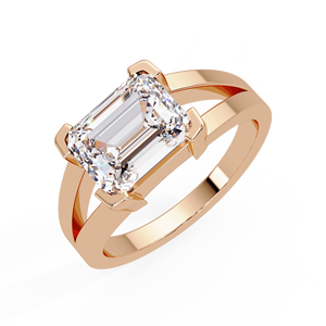 Anillo de Compromiso Solitario con Esmeralda y Diamante Cultivado en Laboratorio, Certificado IGI, Oro Sólido de 14K, Anillo de Boda, Fabricante Mayorista - Product Image 3