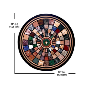 Table de chevet en marbre vert avec incrustation de nacre, modèle de fleur artisanal personnalisé, art populaire indien, travail d'incrustation, pour la Saint-Valentin - Product Image 4